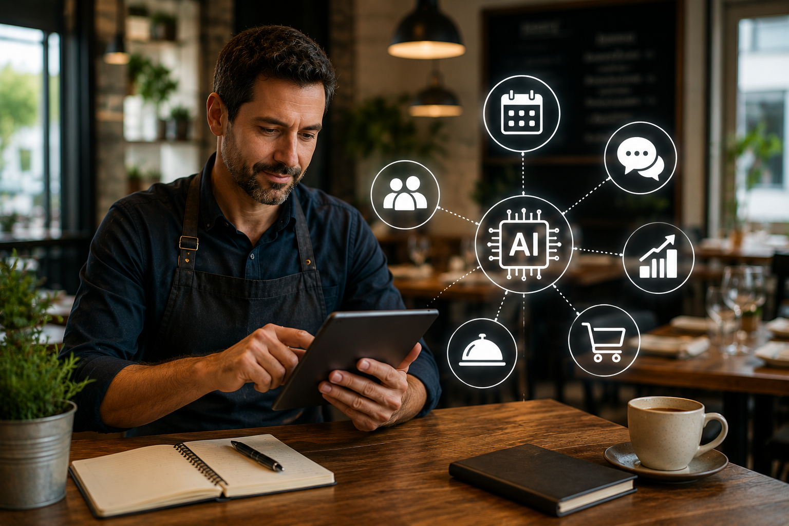 Como implementar IA num restaurante: guia prático para PMEs sem equipa técnica